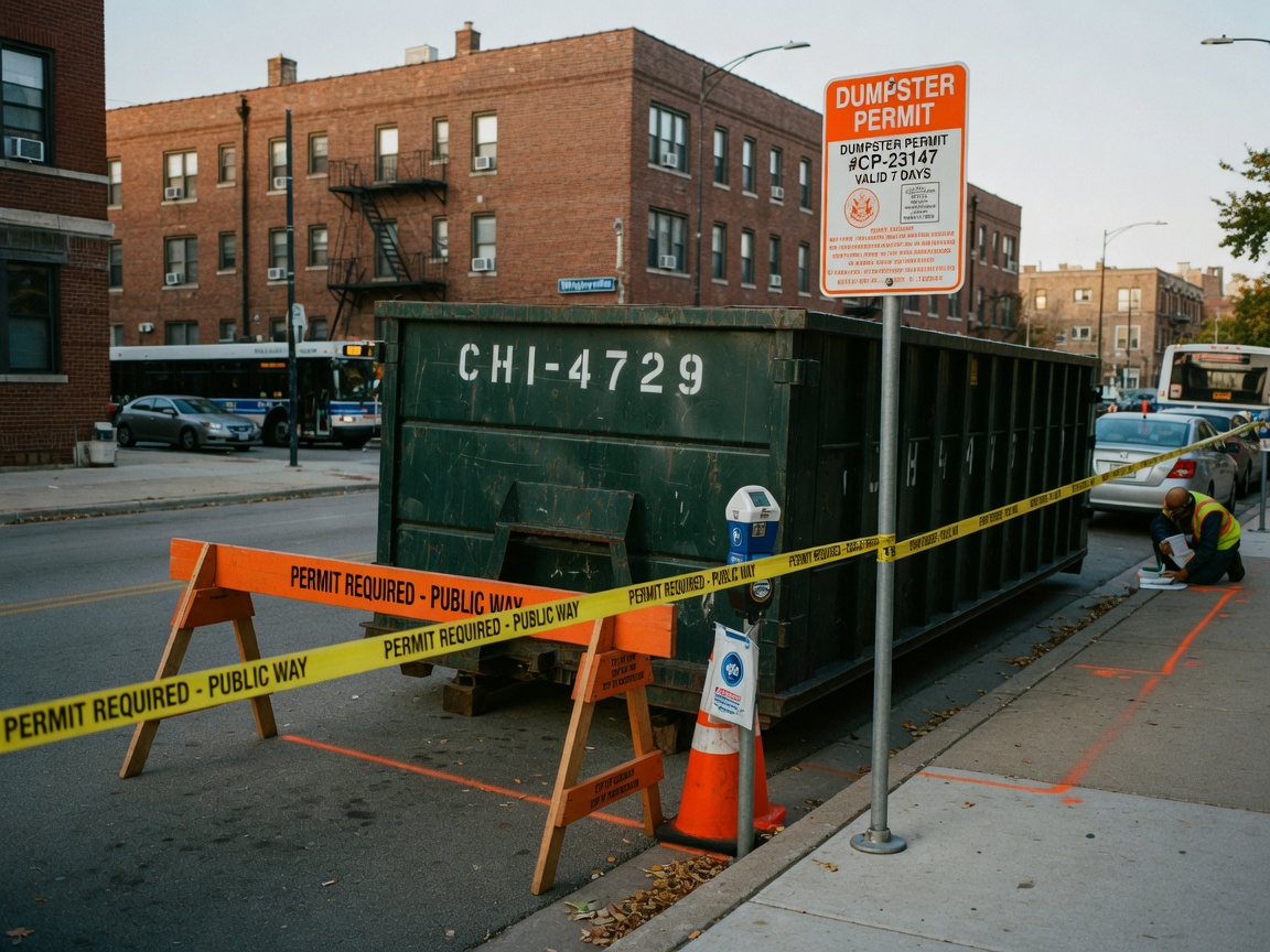 Chicago Street Permit Rules for Placing a Dumpster on Public Property