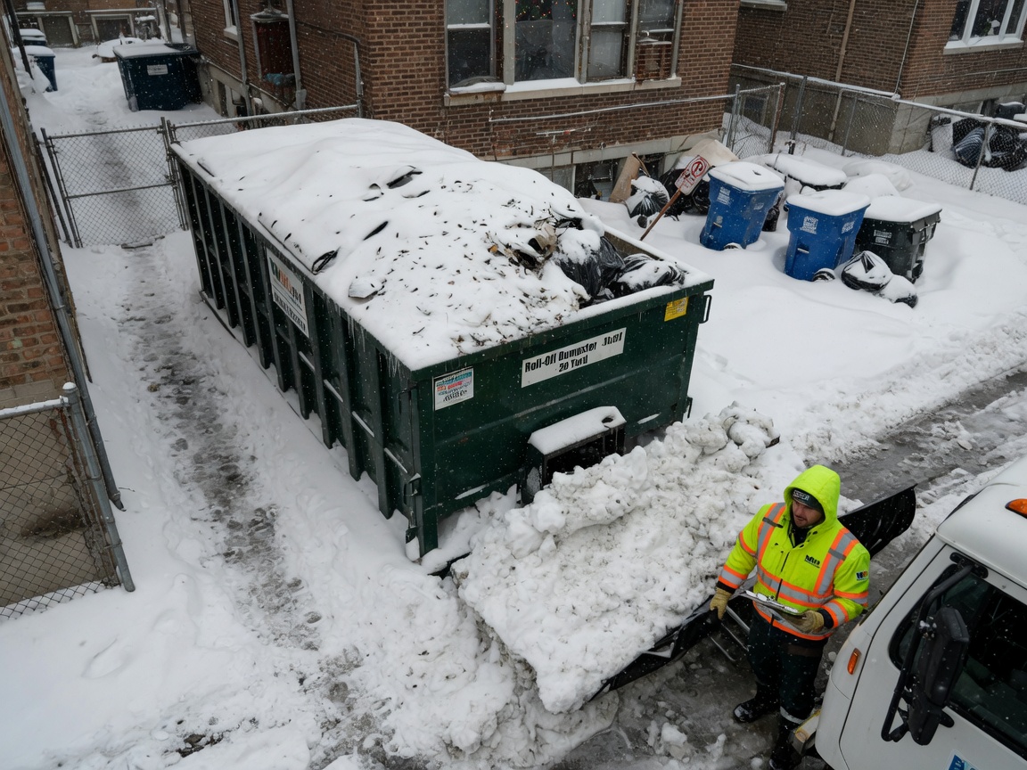How Chicago Winter Snow Affects Dumpster Access and Pickup